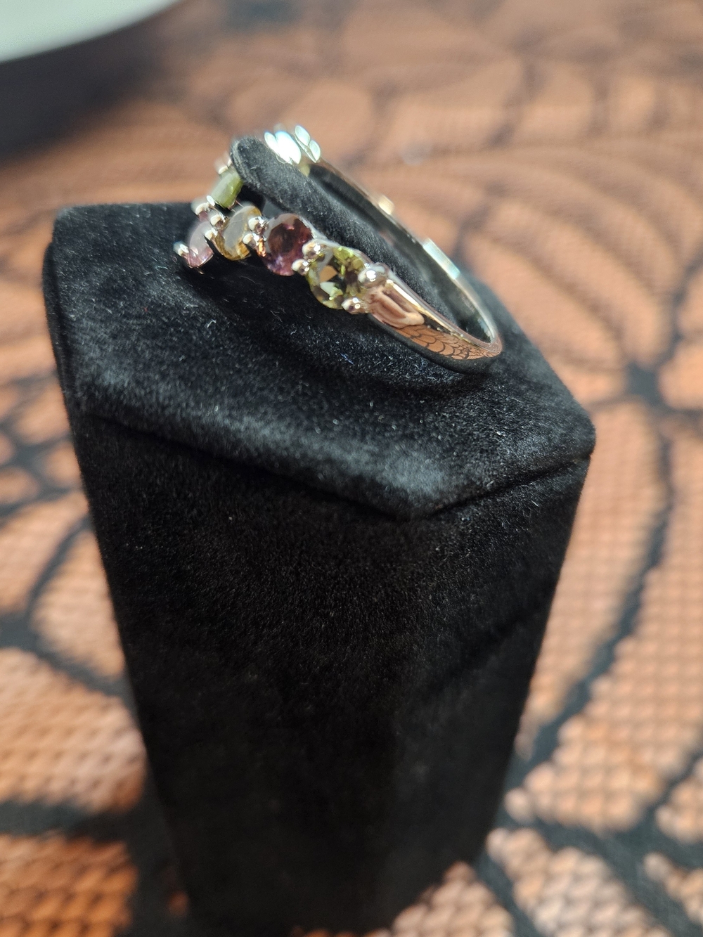 Multi-Colored Gemstone Ring SZ 10 - Picture 4 of 4